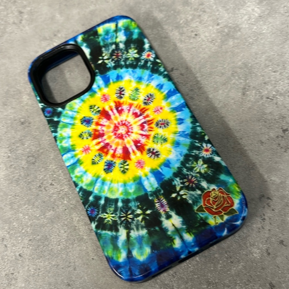casely veneta tapestry grateful dead tie dye case bold. iphone 12 mini.
